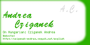 andrea cziganek business card